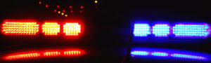 photo of police lights arriving at the scene of a hit and run accident