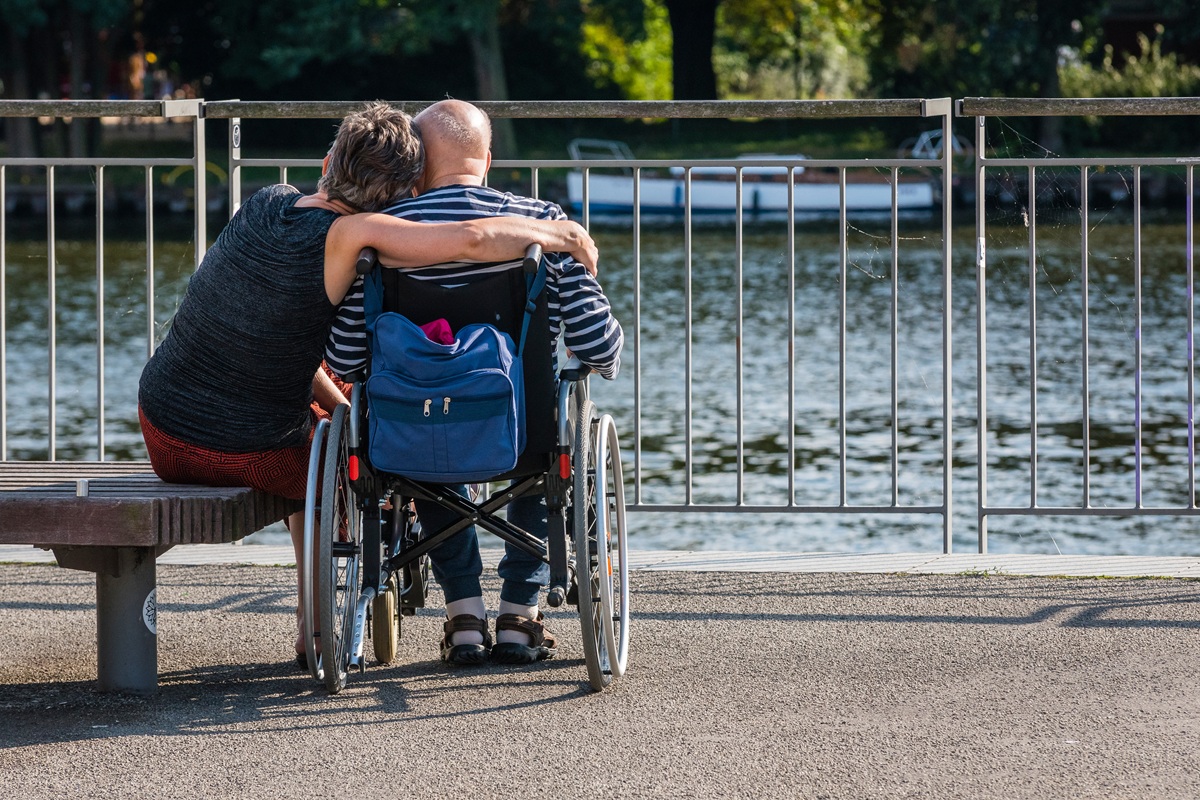 Old Man In A Wheelchair, Old Man On Riverside, Old Man And His Doughter On Riverside